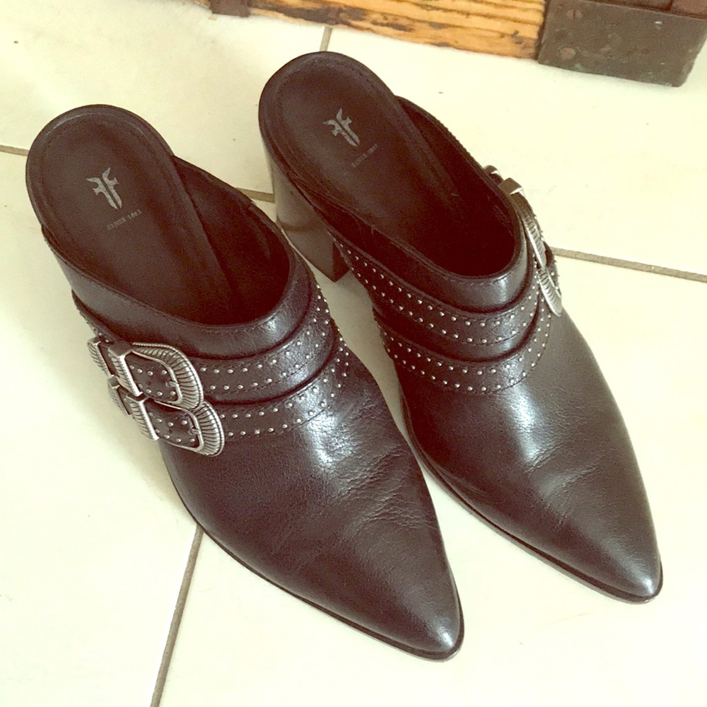 Frye buckle up booties